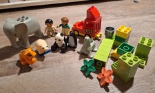 Lego Duplo Set Zoo - Tierpfleger, Auto, Tieren, Futtertrog, Spielsteinen