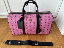 MCM Visetos Weekender Traveler pink schwarz Gold Limited Edition Handtasche Bag