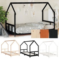 Kinderbett Jugendbett Hausbett Massives Kiefernholz Bett für Kinder ab 4 Jahren