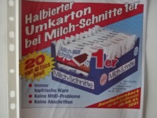Ferrero Werbung 2001 /Halbierter Umkarton bei Milch-Schnitte 1er