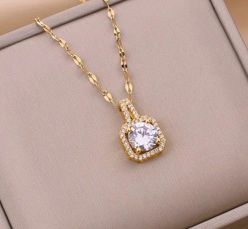 Zirkonia damen halskette - zirkonia,