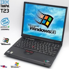 NOTEBOOK IBM THINKPAD T23 INTEL PENTIUM 3 1000MHZ  LAPTOP WINDOWS 98 LAN DVD TOP