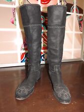 Miu Miu  Overknee Stiefel aus weichem Leder in  Gr. 40,5 Nieten