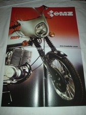 original MZ ETZ 125 150 250 1986 Poster Prospekt Superelastik Seitenwagen IFA A1