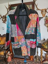 Damen Lederjacke M Roberto Cavalli  Patchwork Handarbeit Exclusive 70-er