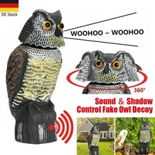 Eule Vogelschreck - Schrecken Sound Effektive Taubenabwehr für Balkon und Garten