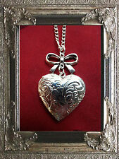 TREND VINTAGE KETTE mit MEDAILLON AMULETT FOTOS silber antik gold Herz Oval