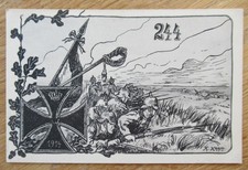 Altes Postkarte Infanterie