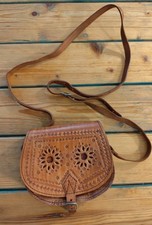 Tasche, Leder Boho, Hippie