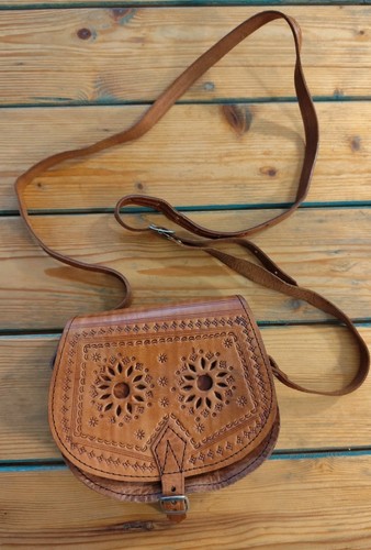 Tasche leder boho hippie - leder,