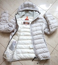 Parajumpers leichte Damen Daunen Jacke Stepp Kapuze grau Gr L eher 38 M hellgrau