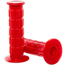 Lenkergummi SET, Waffelmuster, Gummigriff (Muffe) f. Fest- u. Gasdrehgriff, rot