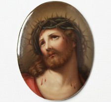 Miniatur Porzellan Malerei Franz Xaver Thallmaier München Jesus Christus