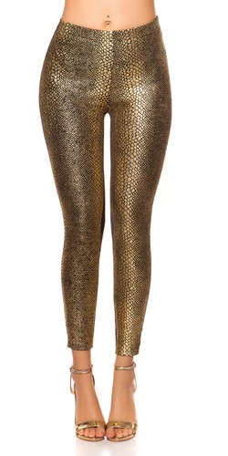Leggins glanz wetlook - leggins, gold