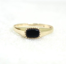 Ring 9 kt Gold schwarzer Onyx