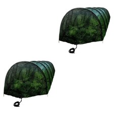 2x Gartentunnel Schattennetzabdeckung Pflanzenreihenabdeckung für Hochbett