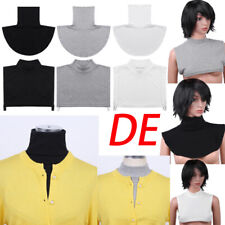 DE Damen Krageneinsatz Blusenkragen Rollkragen Einsatz Fake Kragen Abnehmbares