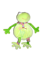 WIE NEU * MaxiMo DM Frosch grün bunt mehrfarbig Stofftier Kuscheltier Plüschtier