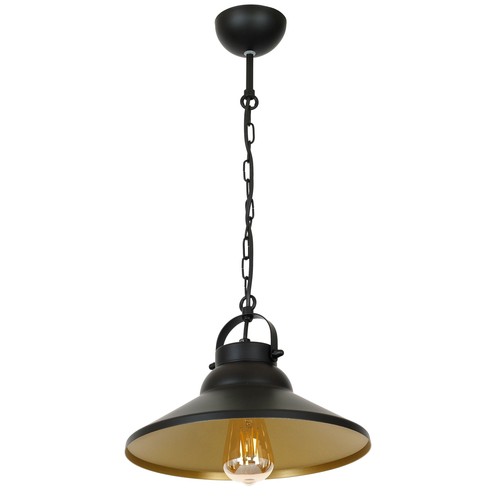 Hängelampe e27 schwarz gold - hängelampe,