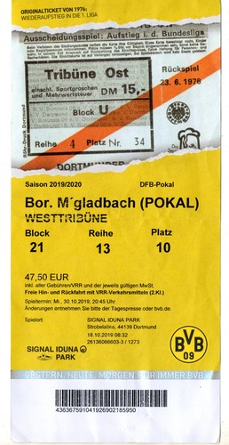 Ticket pokal borussia dortmund - ticket,