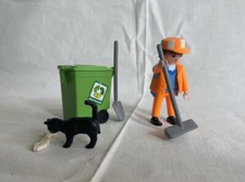 Playmobil Müllmann 3196 von 1996 Komplett Katze Mülltonne