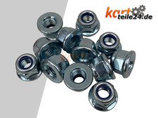 Kart Rennkart Kartteile Radmutter M8 SW 13 selbstsichernd Nyloc 12 Stück