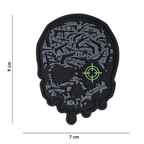 Patch pvc target eye skull - patch,