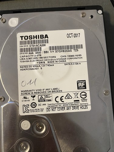 Toshiba festplatte hdd - 2,