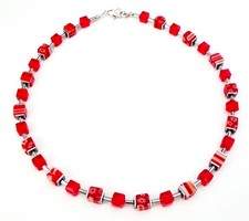 Halskette Würfel Glas