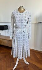 Chanel Selten Vintage Mariniere Kleid Lobster Check Seide Löwenknöpfe XS