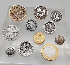 10 Vintage Metallknöpfe -