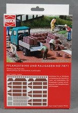 Busch 7871 [H0 Bausatz] - Pflanzsteine und Palisaden rotbraun - NEUWARE!