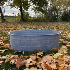 Alte große Zinkwanne XXL Zink Wanne Badewanne mit Abfluss / L90 B57 H28,5 cm