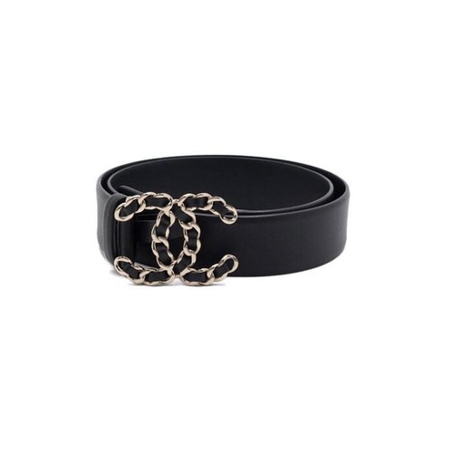 Chanel schwarz leder gold - chanel,