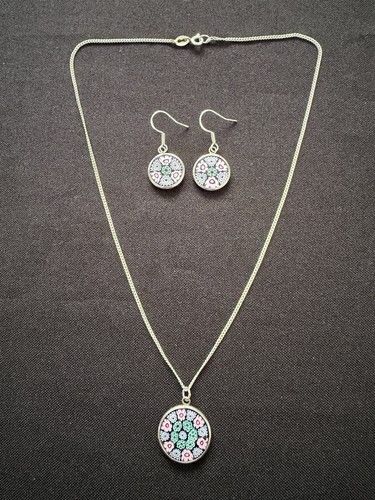 Millefiori glas blume charm - millefiori,