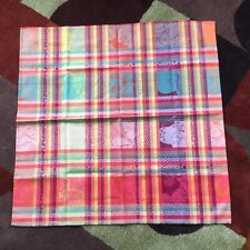 Garnier Thiebaut Tischdecke Jacquard Frankreich Kariert 85x85 cm Baumwolle NEU