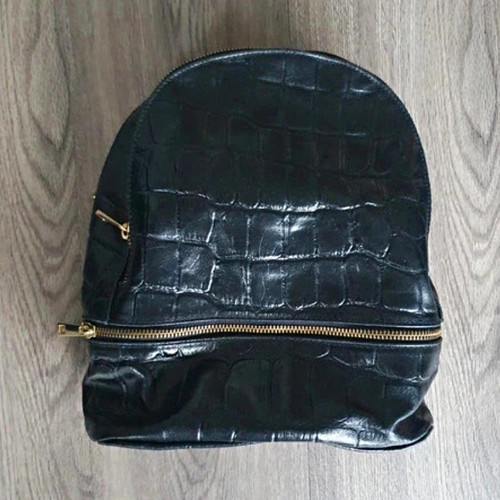 Intrend leder rucksack schwarz - rucksack,
