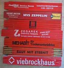 7 Stück 2m rot Zollstock