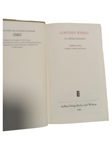 Goethe werke bände elfter - 12,