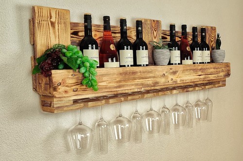 Weinregal holz vintage - holz,