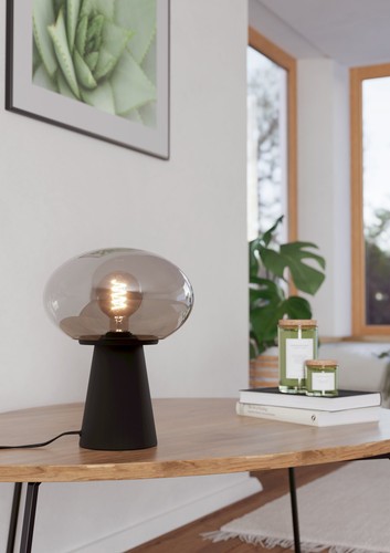 Deko tischlampe mit glaskugel - tischlampe,