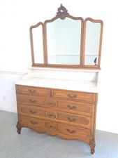 Spiegelkommode ANTIK Eiche Louis 15 Rokoko Anrichte Kunst 34