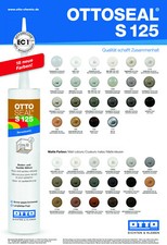 Ottoseal Otto Farbkarte Farbtafel Muster S125 Boden und Sanitär Silicon Silikon