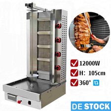 12KW Dönergrill Gas LPG Spießgrill Hähnchengrill Gyrosgrill Drehgrill 4 Brenner