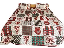 Tagesdecke Überwurf Decke Vintage Granny Square Quilt Weihnachten Plaid