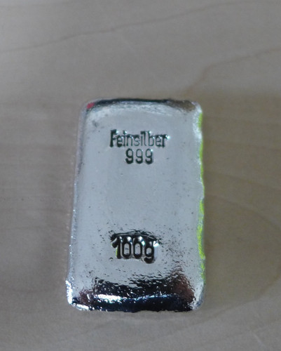 Silberbarren 100 gramm 999 - gramm,