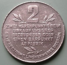 Dresden - Token - Wertmarke - Karl A. Lingner 2 Warenpunkte