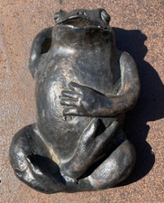 30/2 Frosch / Ton/Steingut / Glasiert / für Haus & Garten / Dekoration gebraucht