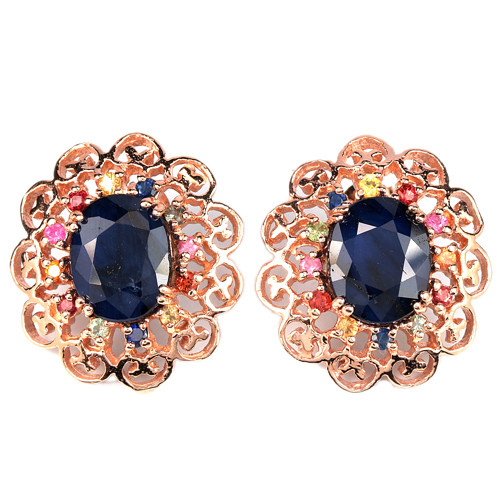 Multicolor saphir ohrringe - multicolor,