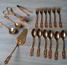 Kaffeebesteck vergoldet